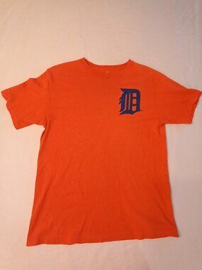Vintage MLB Majestic Detroit Tigers #28 Prince Fielder Tee Shirt Youth Large